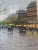 Late 20th Century Late 20th Century Large Contemporary Impressionist Paris Street Scene Oil Painting on Canvas, Signed Colombo, 24" X 20" For Sale - Image 5 of 14