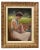 Henri-Charles Angéniol, Young Woman Sewing in the Garden, Oil on Wood, 20th Century, Framed For Sale - Image 10 of 10
