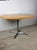 Mid Century Modern Round Dining Table With Butcher Block Top and Chrome Base For Sale - Image 9 of 15