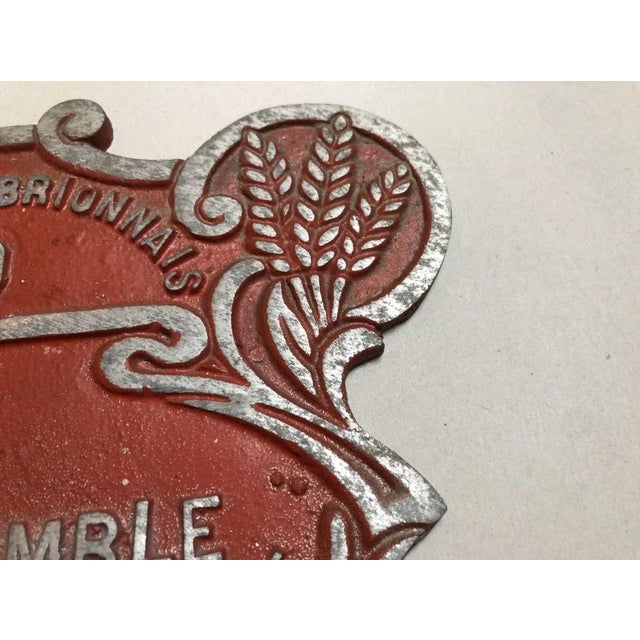 1990s Agricultural Competition Saint Christophe in Brionnais Plaque, 1990 For Sale - Image 5 of 7