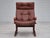 Wood Vintage Scandinavian Lounge Chair in Leather, 1970s For Sale - Image 7 of 18