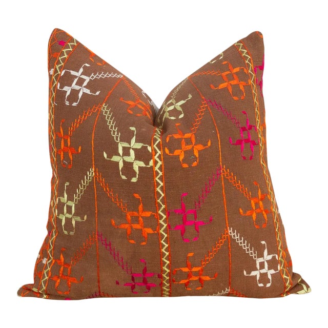 Bhumi Antique Indian Folk Pillow For Sale