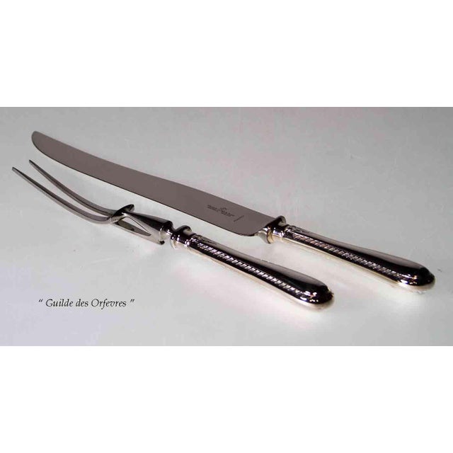 New Silver Flatware Set for 12- 119 Pieces Feather Edge Pattern- Complete Set For Sale - Image 11 of 16