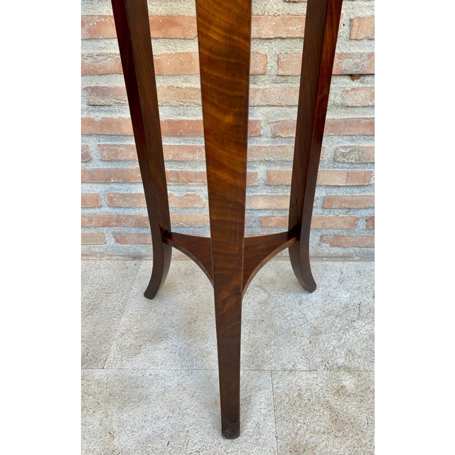 Antique French Louis XVI Style Walnut Bouillotte Side Table, 1800s For Sale - Image 4 of 18