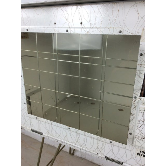Metal Mid Century Modern Freestanding Newspaper Vending Cabinet on Hairpin Legs For Sale - Image 7 of 12