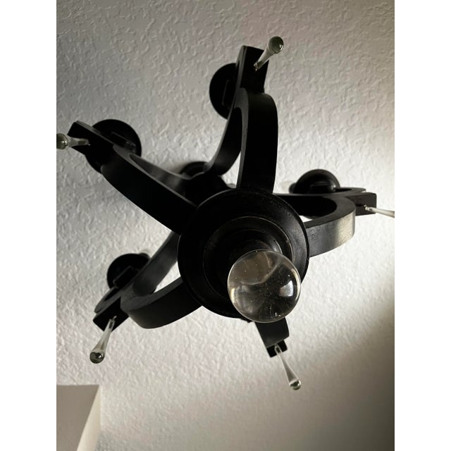 Black Ethan Allen Lisi Small Black Chandelier For Sale - Image 8 of 9