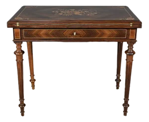 Louis Xvi Style Marquetry System Table, Late 19th Century