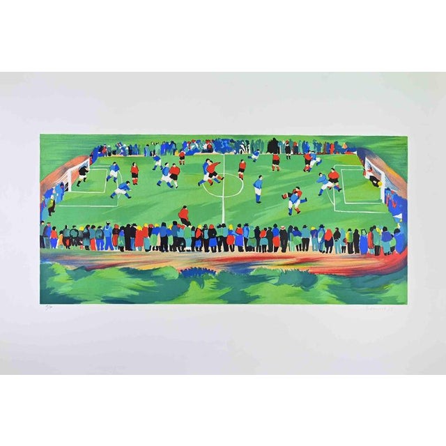 Giovanni Omiccioli, Football Camp, 1973, Lithograph For Sale - Image 3 of 3