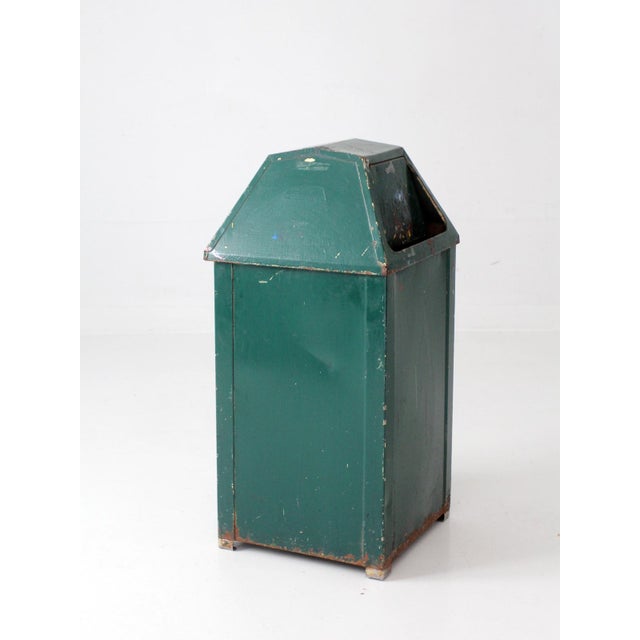 Mid-Century Modern Mid Century Industrial Waste Bin For Sale - Image 3 of 18