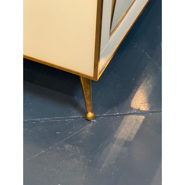 Early 21st Century Italian Glass and Brass Coffee Table For Sale - Image 5 of 7