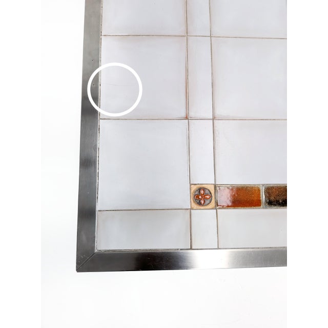 Ceramic Tile Coffee Table by Jean Gregorieff for Roche Bobois, 1970s For Sale - Image 6 of 7
