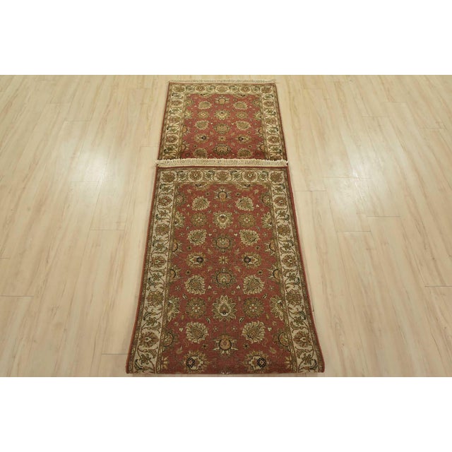 Agra Runner 2’7” X 10’2” Pink Wool Traditional Hand-Knotted Oriental Rug For Sale - Image 10 of 11