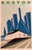 Modern American railway advertising poster illustrated by Michael Schwab for Amtrak’s Acela Express campaign. The...