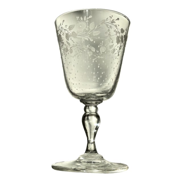 Water or Wine Glass from Baccarat, Early-Mid 19th Century For Sale