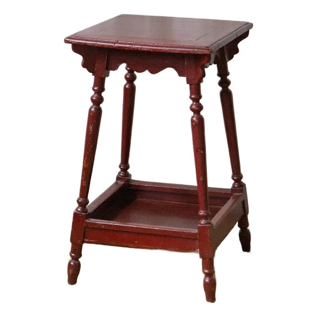 Antique Painted Oak Side Table For Sale