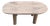 Andrianna Shamaris Oval Low Bleached Teak Wood Side Table For Sale