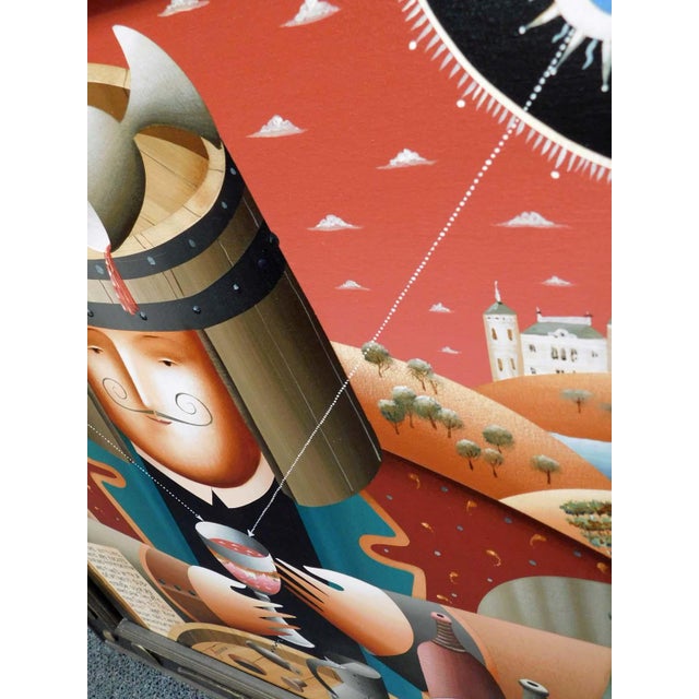 Wine Anton Arkhipov "Fall Bright . The Cosmological Theory" Original Oil on Canvas For Sale - Image 8 of 15