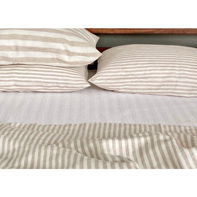 Contemporary Plum Textiles Madrid Tan Linen For Sale - Image 3 of 3