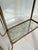 Late 20th Century Vintage Brass & Glass Vitrine With Sculptural Side Supports & Antiqued Mirror Base For Sale - Image 5 of 12