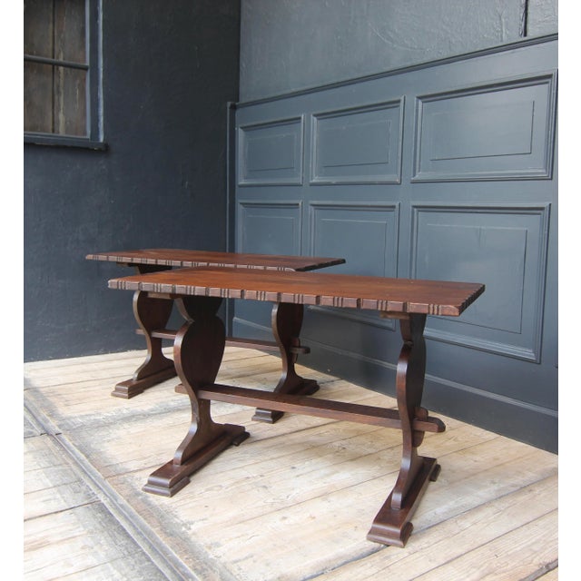 Small Antique Swiss Oak Monastery Tables, Set of 2 For Sale - Image 6 of 18