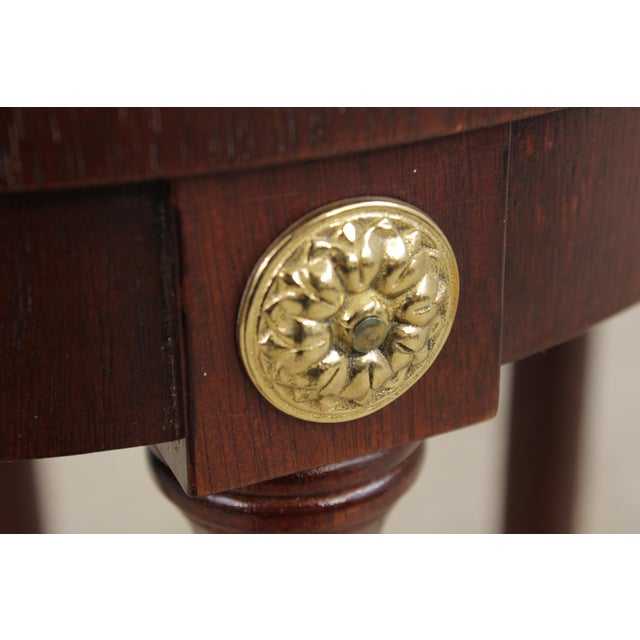 Wood Baker Mahogany Round Plant Lamp Stand For Sale - Image 7 of 13
