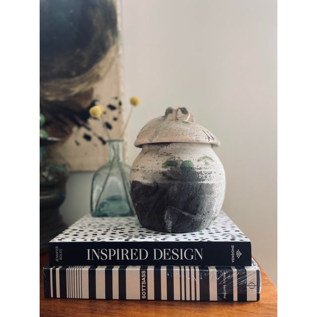 Abstract Abstract Matte Pottery Vessel For Sale - Image 3 of 11