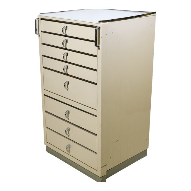 Metal Rolling Dental Cabinet with Drawers from Baisch, 1950s For Sale