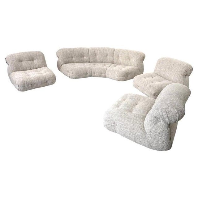 Modular Seating in Beige, Italy, 1970, Set of 4 For Sale - Image 4 of 6
