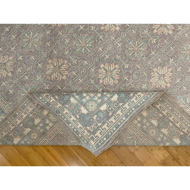 1990s 1990s Handmade Khotan Rug – Afghan Rug in Soft Pastel Tones - 8'5 X 10'2 For Sale - Image 5 of 10