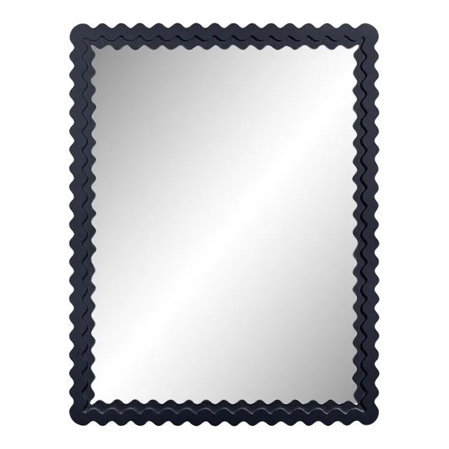 Fleur Home Carnival Chaos Rectangle Mirror in Hale Navy, 24x36 For Sale
