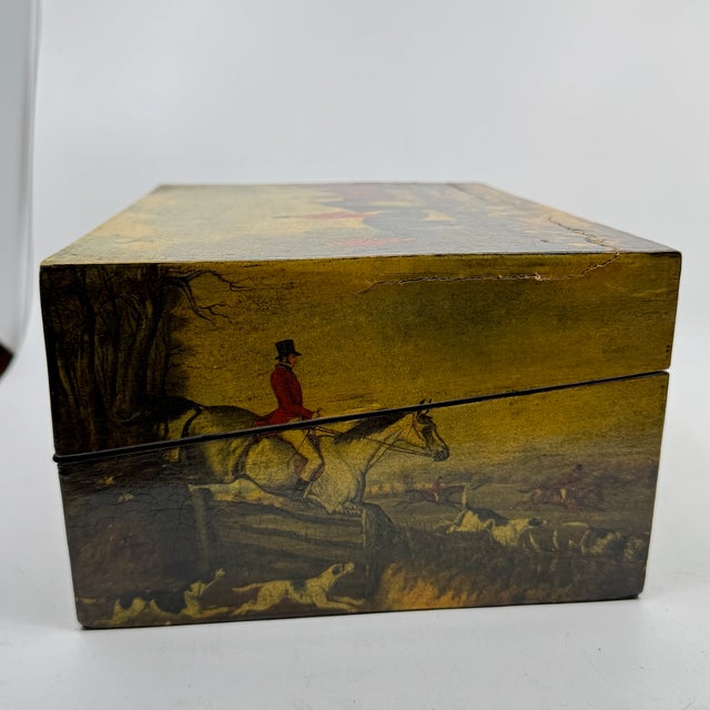 Antique 19th Cen. English Victorian Decoupage Campaign Lap Desk / Writing Slope For Sale - Image 15 of 18