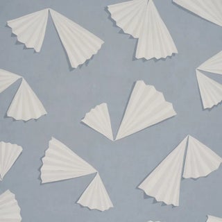 Schumacher x Backdrop Antoinette Wallpaper In Mist For Sale