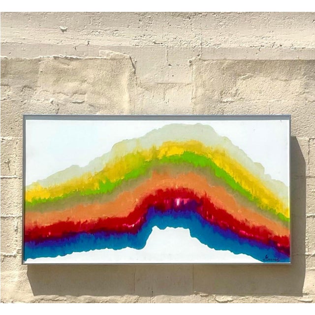 Abstract Vintage Abstract Color Study Painting For Sale - Image 3 of 5