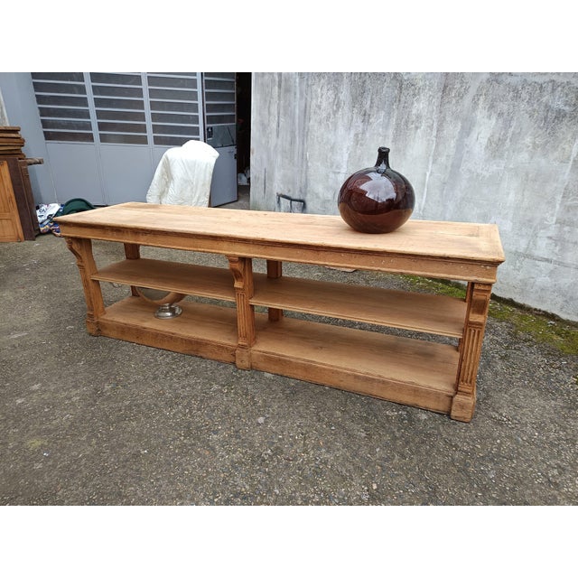 Tan Antique Worktable in Oak For Sale - Image 8 of 18