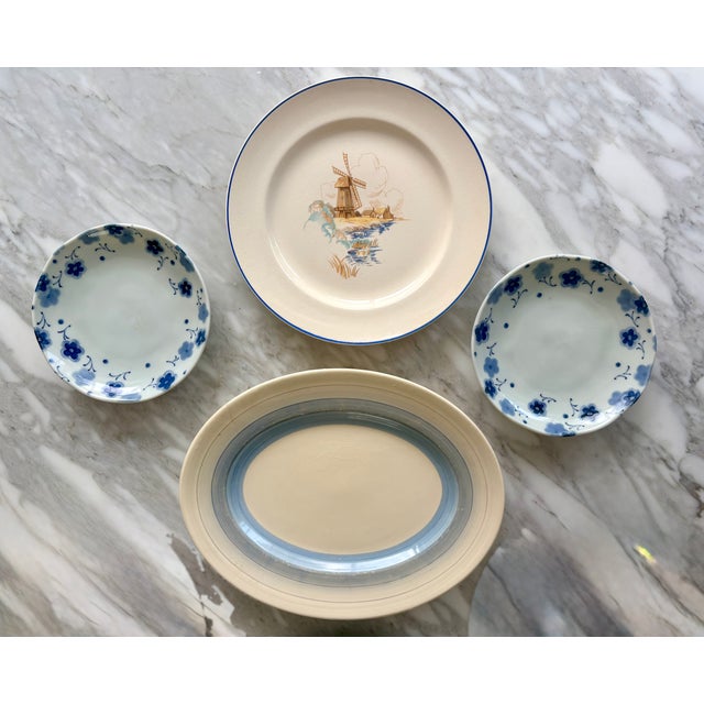 French Country Shades of Blue French Country Hanging Plate Curation-Set of 11 For Sale - Image 3 of 16