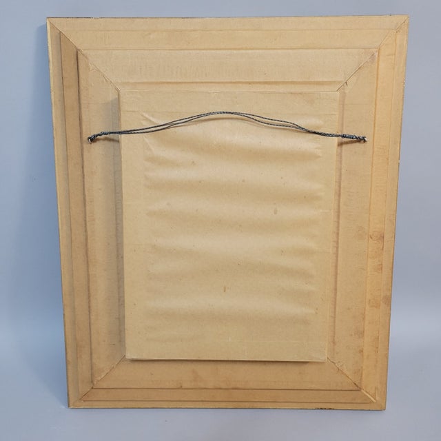 Celadon Pair of Hollywood Regency Chinoiserie Figural Shadowboxes in Faux Bamboo Gilt Frames, C. 1970s For Sale - Image 8 of 8