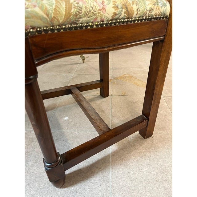 Mid 20th Century Set of 8 Italian Walnut Refettorio Chairs For Sale In Austin - Image 6 of 9