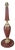 Burgundy Stitched Leather Baluster Table Lamp with Gilt-Tooled Base, 1950s For Sale