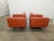 Metal Contemporary Italian Leather Lounge Chairs with Chrome Bases - a Pair For Sale - Image 7 of 13
