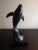 1980s 1980s Solid Resin Dolphin on Wave Figurine Statue on Pedestal For Sale - Image 5 of 7