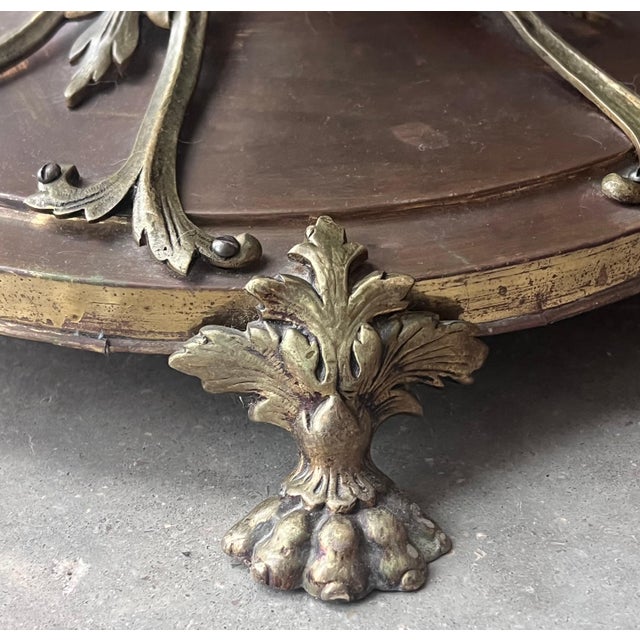 Early 20th Century Bronze and Brass Burnished Art Nouveau Belle Epoque Hanger, Bronze Grifone Feet For Sale - Image 14 of 18