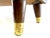 Vintage Mid-Century Modern Wood Bookcase With Brass-Capped Feet For Sale - Image 12 of 12