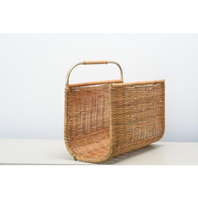 Rattan Magazine Rack For Sale - Image 4 of 10