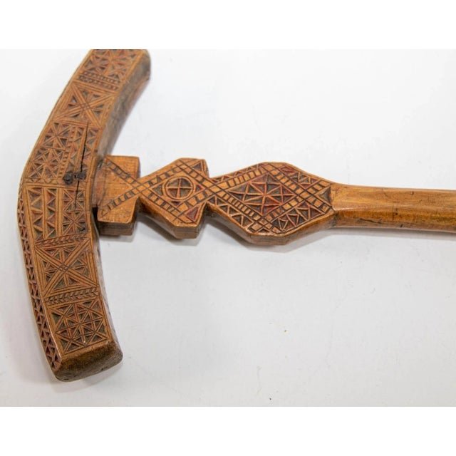 Moroccan Moroccan Berber Wooden Sugar Hammer Marteau a Sucre Deggaga For Sale - Image 3 of 12