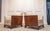 Vintage Swedish Grace Club Chairs with Tiger Wooden Side Panels and Jacquard, 1930s, Set of 2 For Sale - Image 4 of 14
