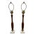 1960s Mid-Century Walnut and Marble Table Lamps - a Pair For Sale