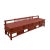 Zen Chinese Brown Wood Bar Panel Bench Low Cabinet For Sale - Image 4 of 6