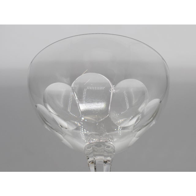 Val Saint-Lambert 1961-1982 Belgian Val Saint Lambert Riviera Pattern Champagne Coupes - Set of Ten For Sale - Image 4 of 6