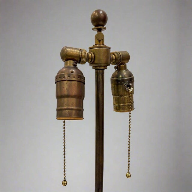 Walter Von Nessen Von Nessen Modernist Marble Column Table Lamp USA 1950 For Sale - Image 4 of 5