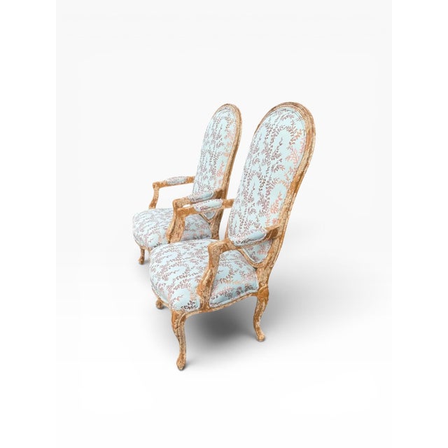 Custom Built French Country Chairs- a Pair For Sale - Image 4 of 14